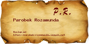 Parobek Rozamunda névjegykártya